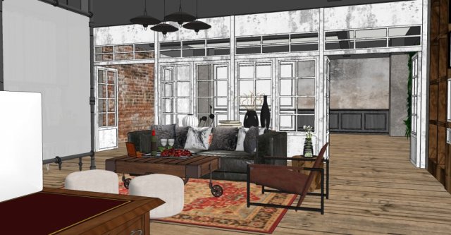 commercial interior studio decoration design chinese style Modelo 3D .c4d .max .obj .3ds .fbx .stl .blend 