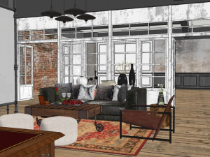 commercial interior studio decoration design chinese style Modelo 3D