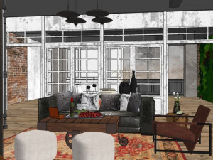 commercial interior studio decoration design chinese style Modelo 3D