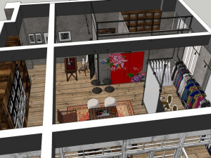 commercial interior studio decoration design chinese style Modelo 3D