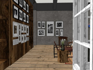 commercial interior studio decoration design chinese style Modelo 3D