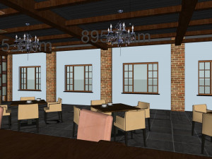 commercial interior bar decoration design classical european style Modelo 3D
