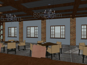 commercial interior bar decoration design classical european style Modelo 3D