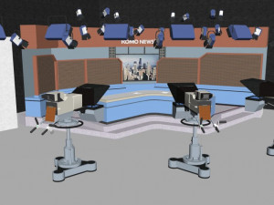 public building interior studio decoration design modernism style 3D 模型