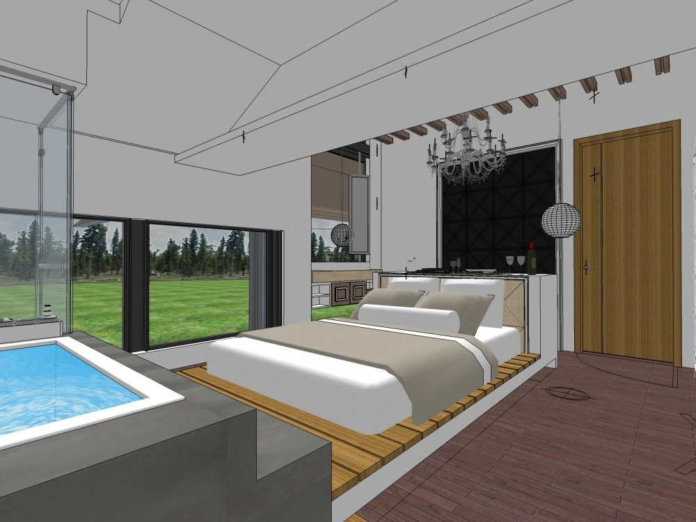 business room hotel room decoration design modernism style 3D Model .c4d .max .obj .3ds .fbx .stl .blend 