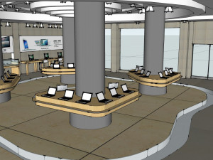 commercial interior experience shop decoration design modernism style Modelo 3D
