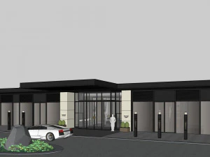 business interior hotel lobby decoration design chinese style 3D Model