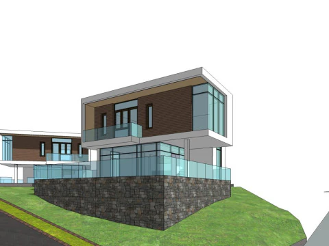 Sales department modern style 2 floors 3D Model