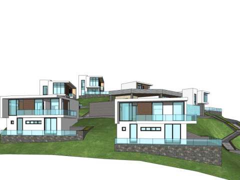 Sales department modern style 2 floors 3D Model