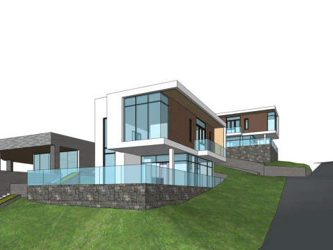 Sales department modern style 2 floors 3D Model