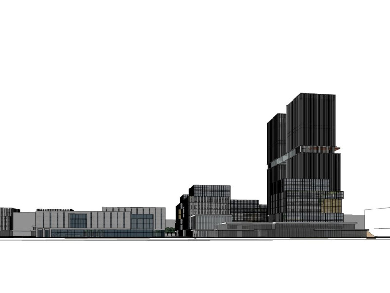 Industrieterrein moderne stijl hoogbouw 3D Model .c4d .max .obj .3ds .fbx .stl .blend 