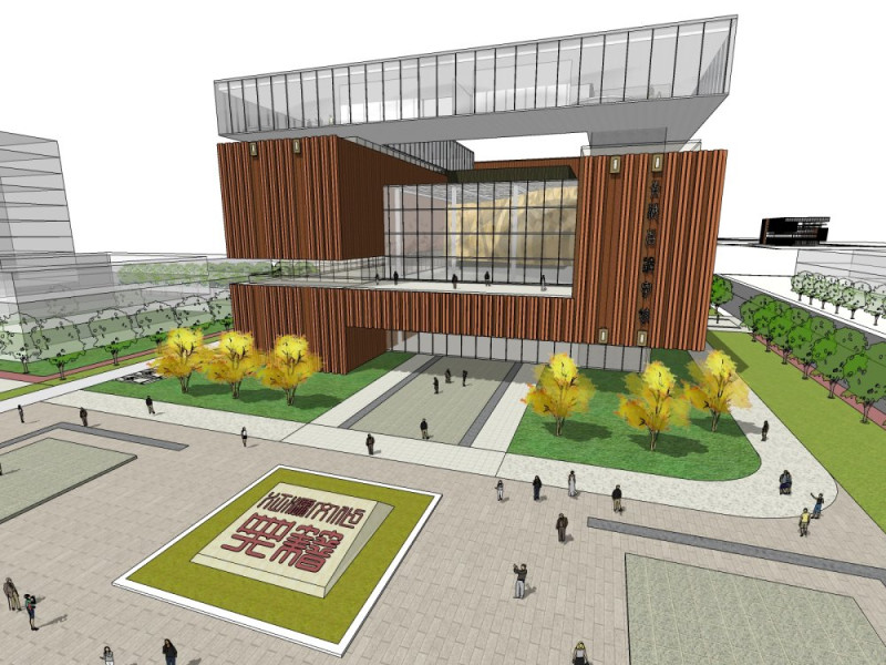 Modern archive building model 3D Model .c4d .max .obj .3ds .fbx .stl .blend 