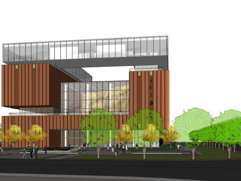 Modern archive building model 3D Model