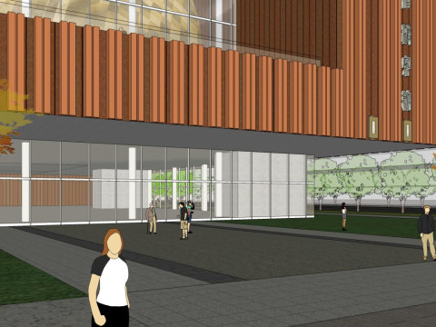 Modern archive building model 3D Model