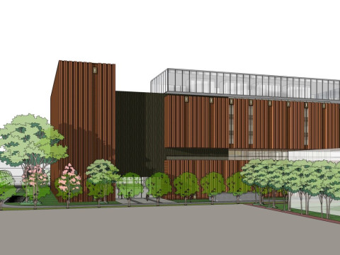 Modern archive building model 3D Model