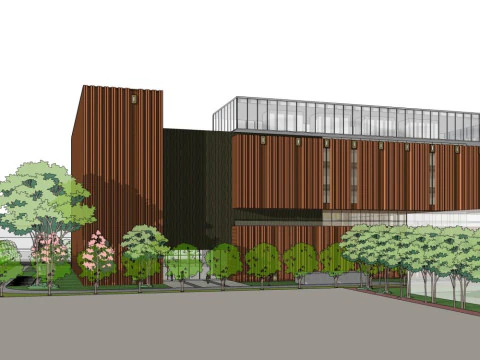 Modern archive building model 3D Model
