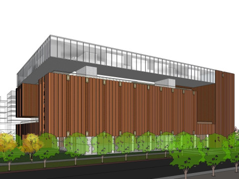 Modern archive building model 3D Model