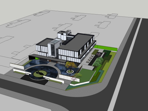 Satış ofisi modern tarzda 3 katlı 3D Model