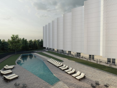 宿舍楼现代风格6层 3D 模型