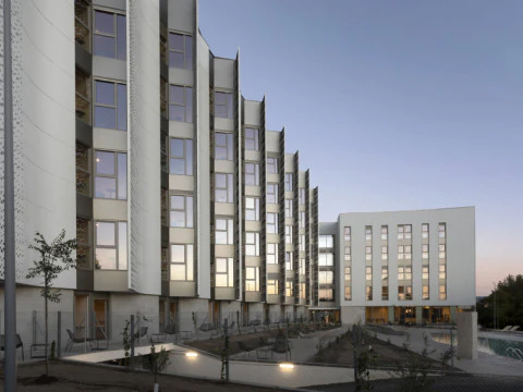 Dormitory building modern style 6 floors 3D Model