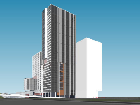 Budynek biurowy w nowoczesnym stylu wieżowiec Model 3D