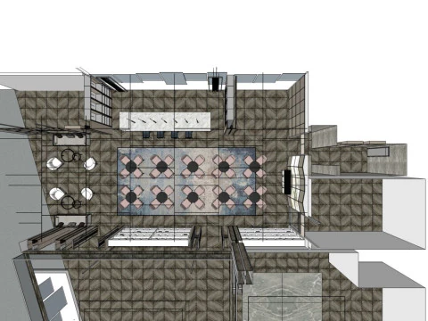 बिक्री कार्यालय आंतरिक सजावट डिजाइन आधुनिक शैली 3D मॉडल