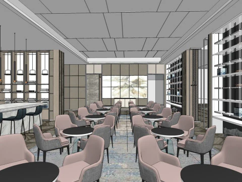 Sales Office InteriorDecoration Designmodern style 3D Model