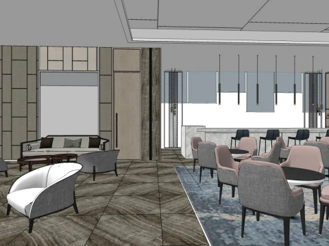Sales Office InteriorDecoration Designmodern style 3D Model