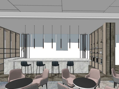 Sales Office InteriorDecoration Designmodern style 3D Model