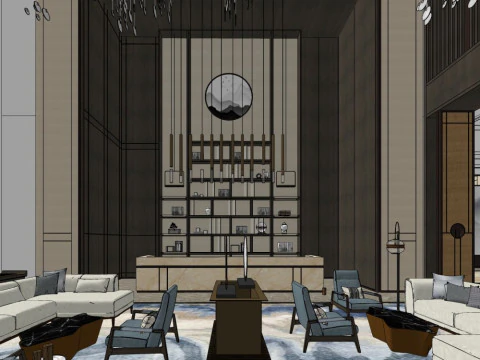 Sales Office InteriorDecoration Designmodern style 3D Model