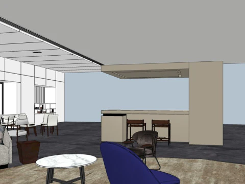 Sales Office InteriorDecoration Designmodern style 3D Model