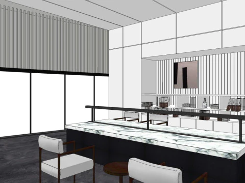 Sales Office InteriorDecoration Designmodern style 3D Model