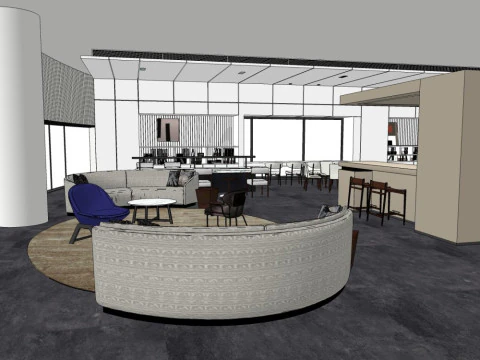 Sales Office InteriorDecoration Designmodern style 3D Model