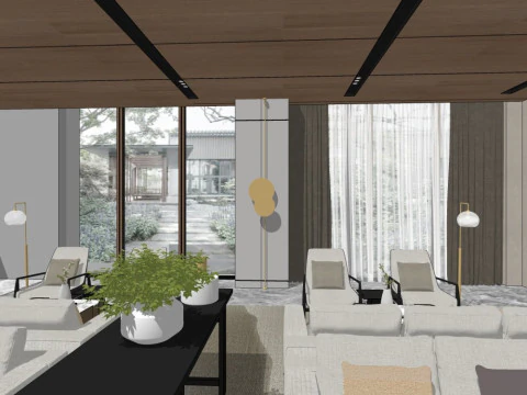 Sales Office InteriorDecoration Designmodern style 3D Model