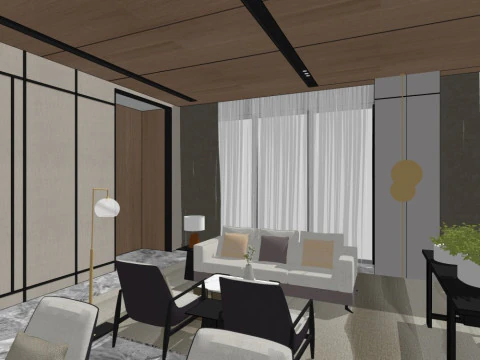 Sales Office InteriorDecoration Designmodern style 3D Model