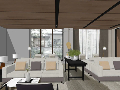 Sales Office InteriorDecoration Designmodern style 3D Model