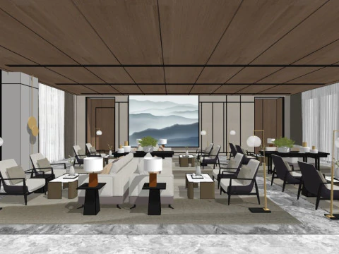 Sales Office InteriorDecoration Designmodern style 3D Model