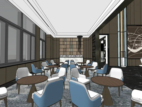 Sales Office InteriorDecoration Designmodern style 3D Model