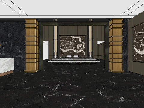 Sales Office InteriorDecoration Designmodern style 3D Model