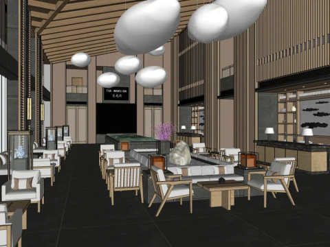 Sales Office InteriorDecoration Designmodern style 3D Model