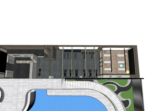 Современный тренажерный зал 3D Модель