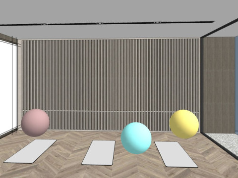 Modern gym 3D Model