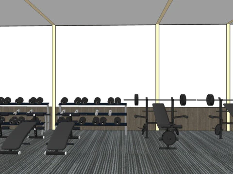 Modern gym 3D Model