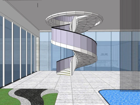 Modern gym 3D Model