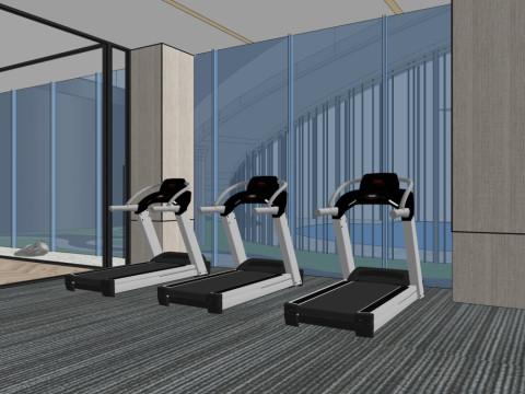 Modern gym 3D Model