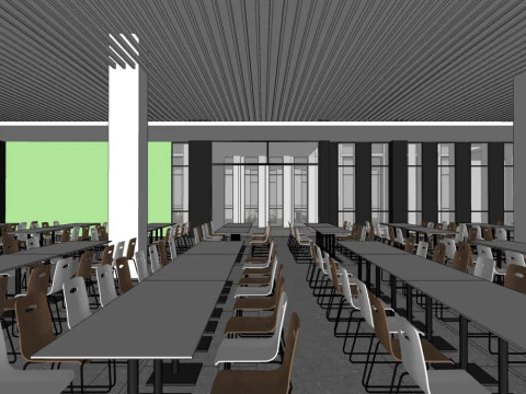 Restaurant canteen 3D Model