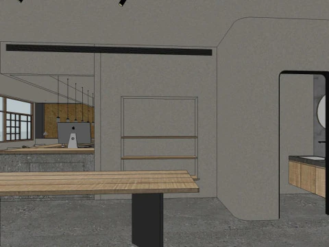 Restaurant interior design 3D Model