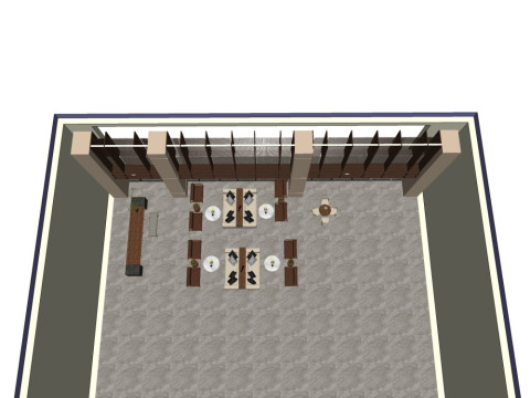 Reception lobby lounge area 3D Model