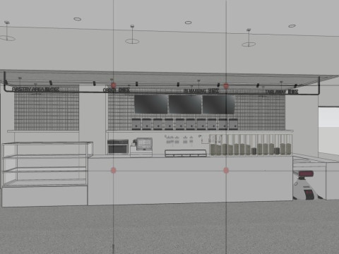 Milk tea shop 3D Model