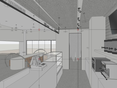 Milk tea shop 3D Model